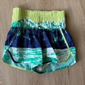 ** Free People Movement The Way Home Shorts Small  Athletic Comfy Green Blue